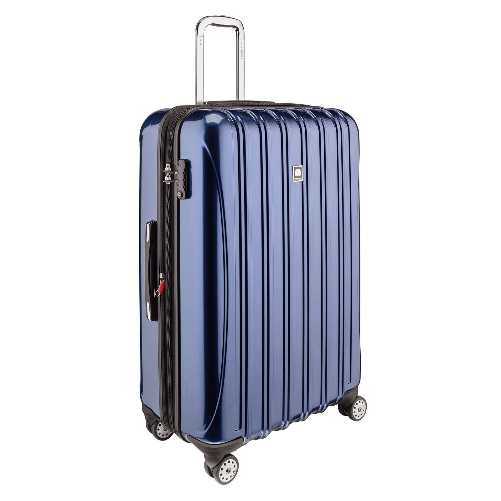 Delsey Helium Aero 29″ Expandable Spinner Trolley Blue Checked Large 29 Inch U10