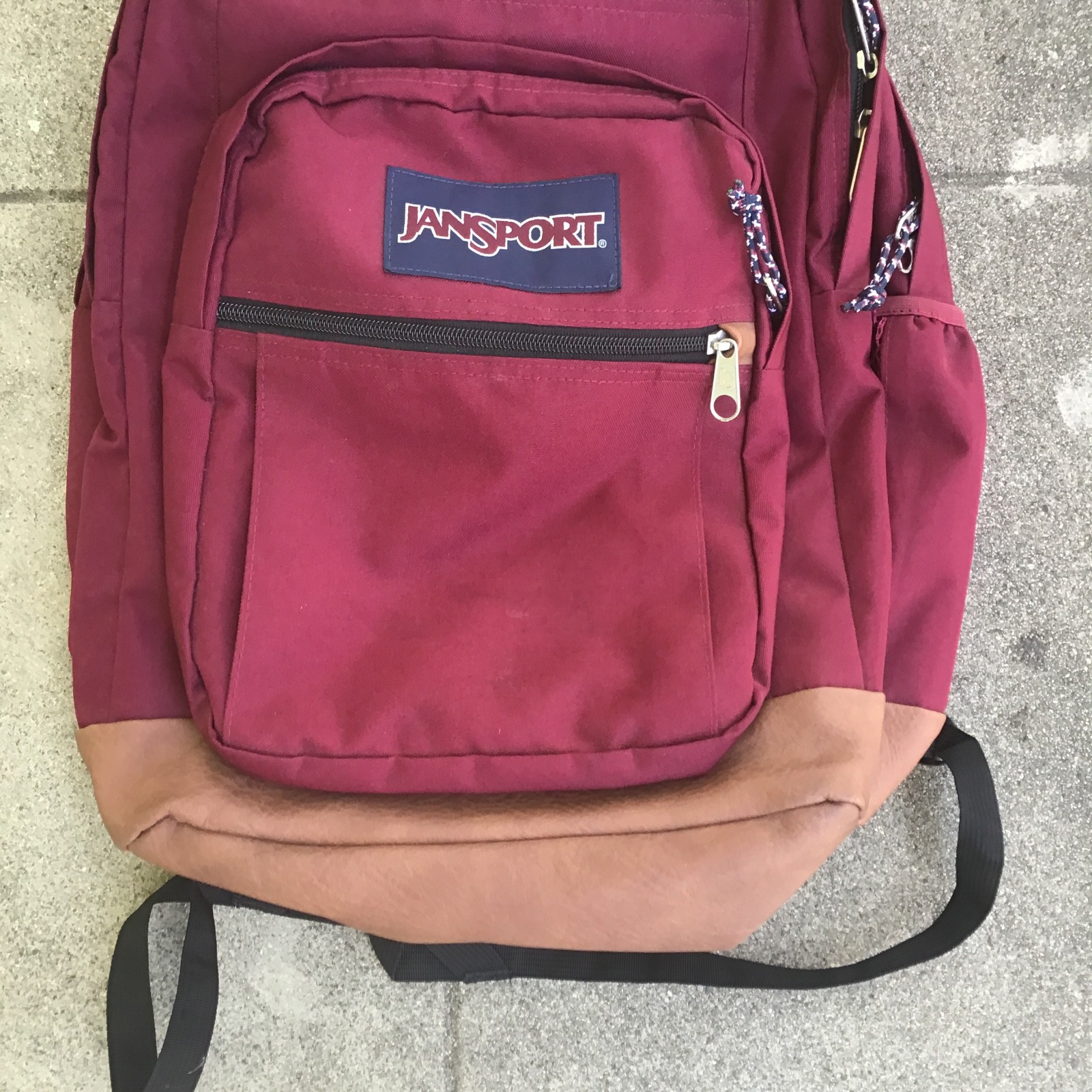 JanSport Cool Student Backpack Russet Red School Leather