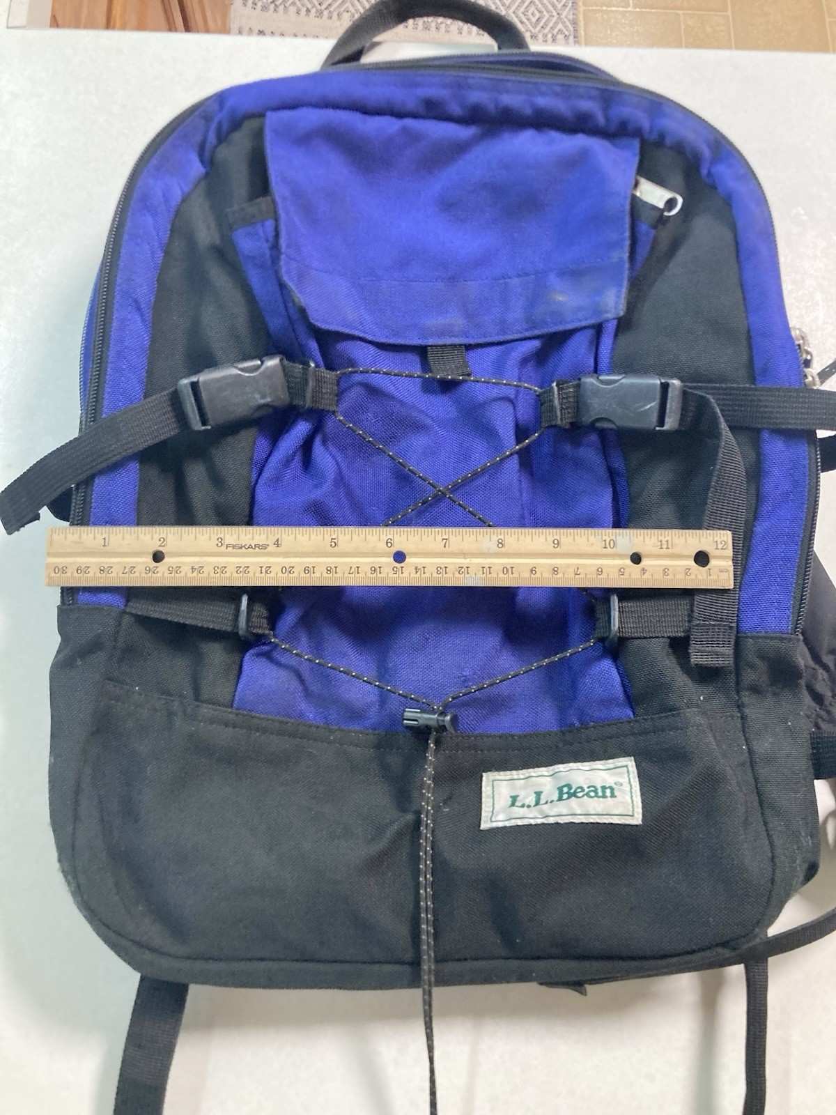 L.L Bean Nylon Backpack Purple And Black 18×14 (100)