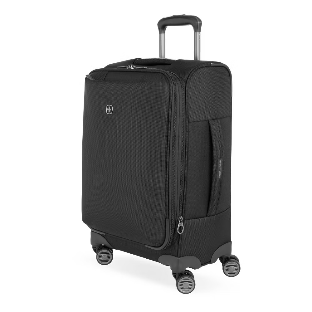 SWISSGEAR 20″ Carry On Suitcase Softside 8-Wheel Spinner Luggage, Black