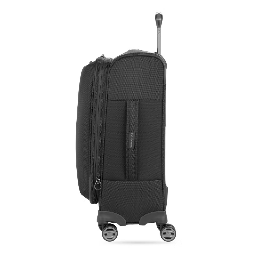 SWISSGEAR 20″ Carry On Suitcase Softside 8-Wheel Spinner Luggage, Black