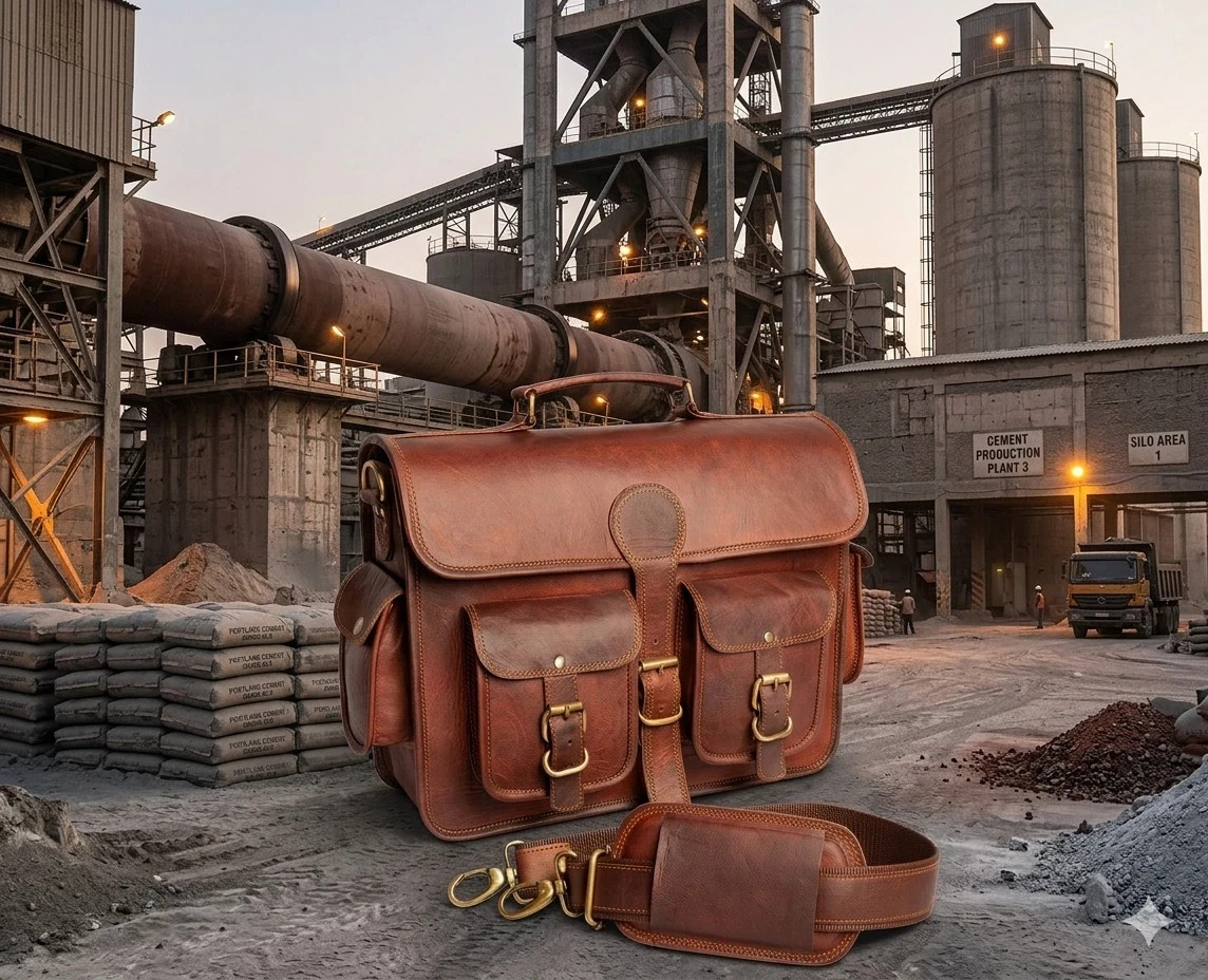 Men’s Vintage Goat Leather Laptop Messenger Bag Brown Shoulder Satchel Briefcase
