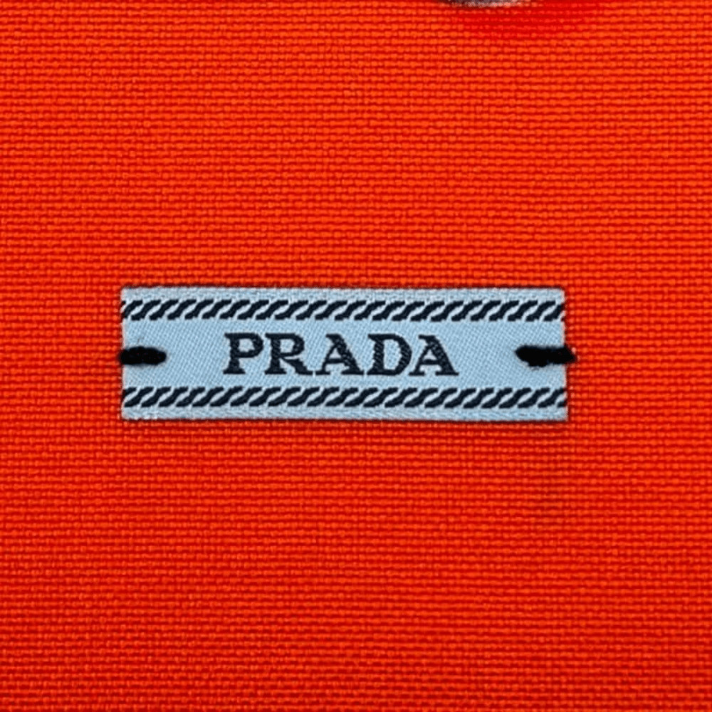 PRADA Flame Drawstring Dust Bag in Orange/Black(Size 7.5″ x 9″)