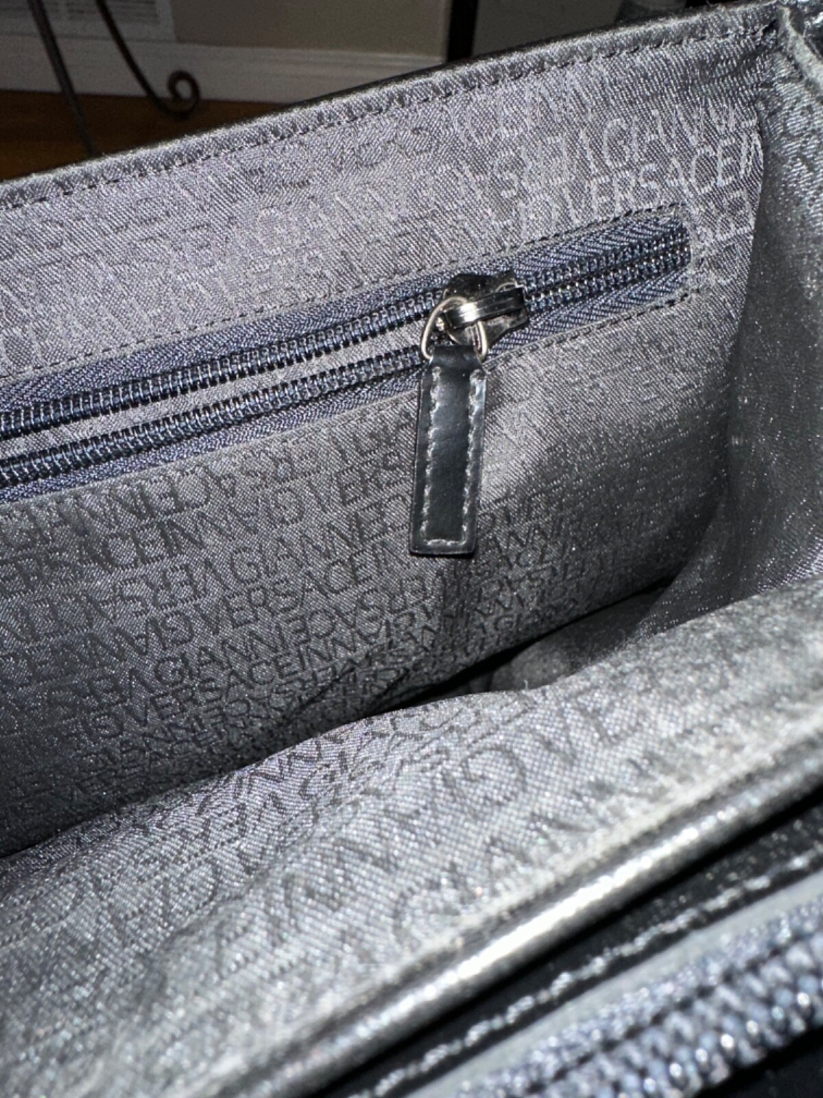NEW VERSACE LEATHER SHOULDER BAG 13 x 17 INCHES