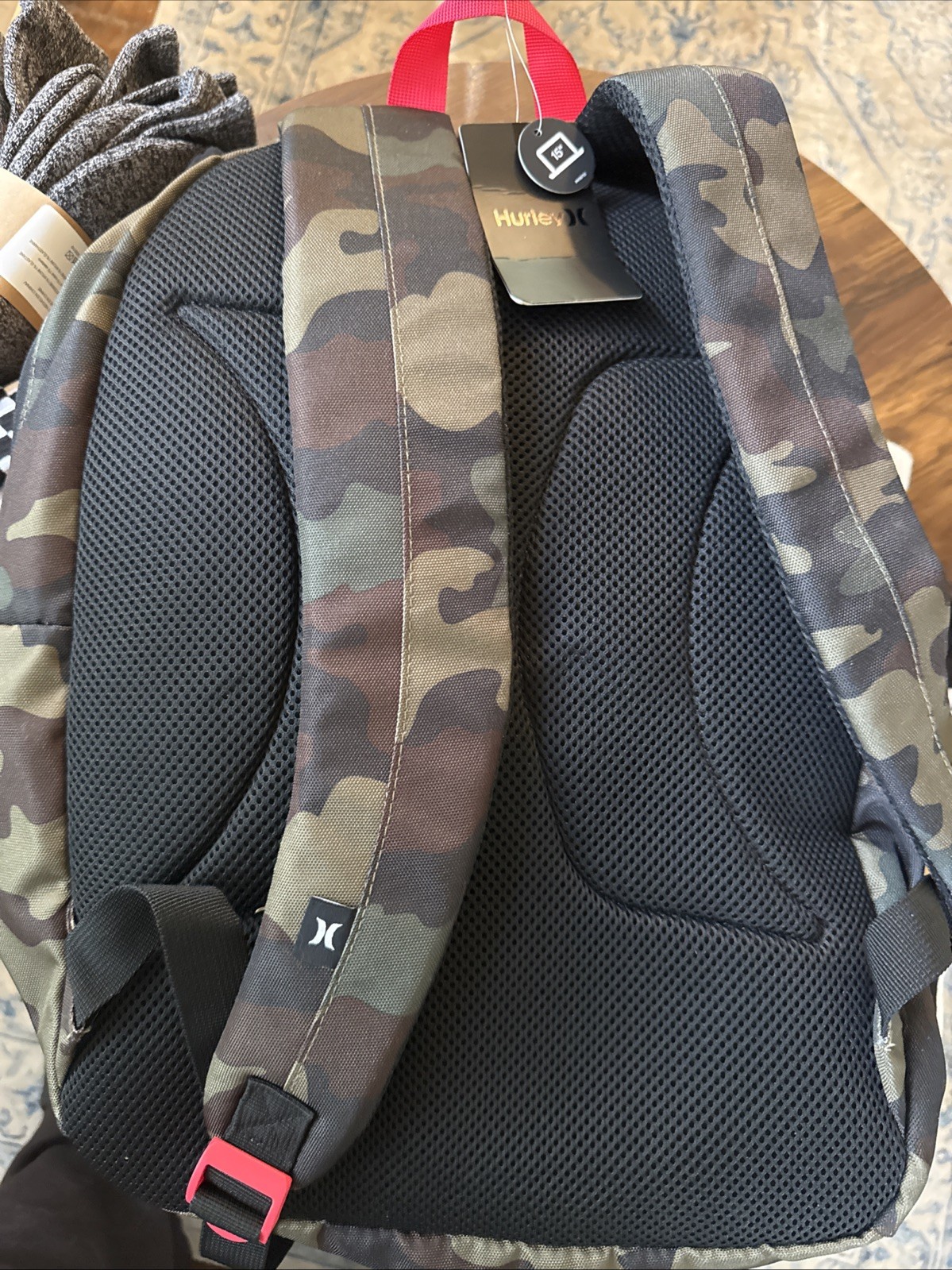 Hurley Bookbag Sharkbite Backpack Camo Holds Laptop Bottle Pocket