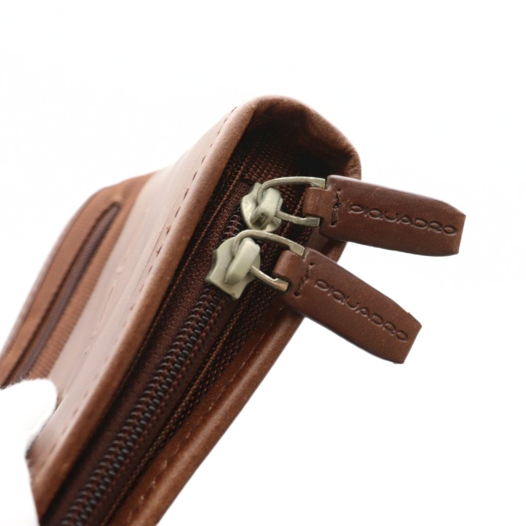 PIQUADRO Leather Shoulder Bag Brown Men’s Vintage, 7.5-55.5in Strap, B Condition