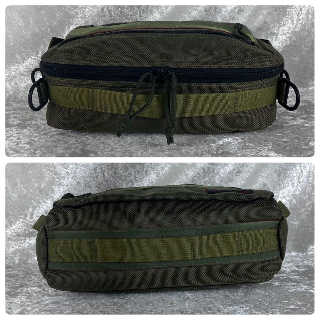 BRIEFING Viper Crossbody Bag 16cm Olive 1050D Ballistic Nylon Near Mint