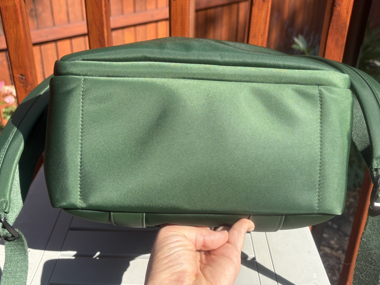 Monos Metro Backpack Juniper Green 18L Nylon Vegan Leather Trim Travel Rucksack