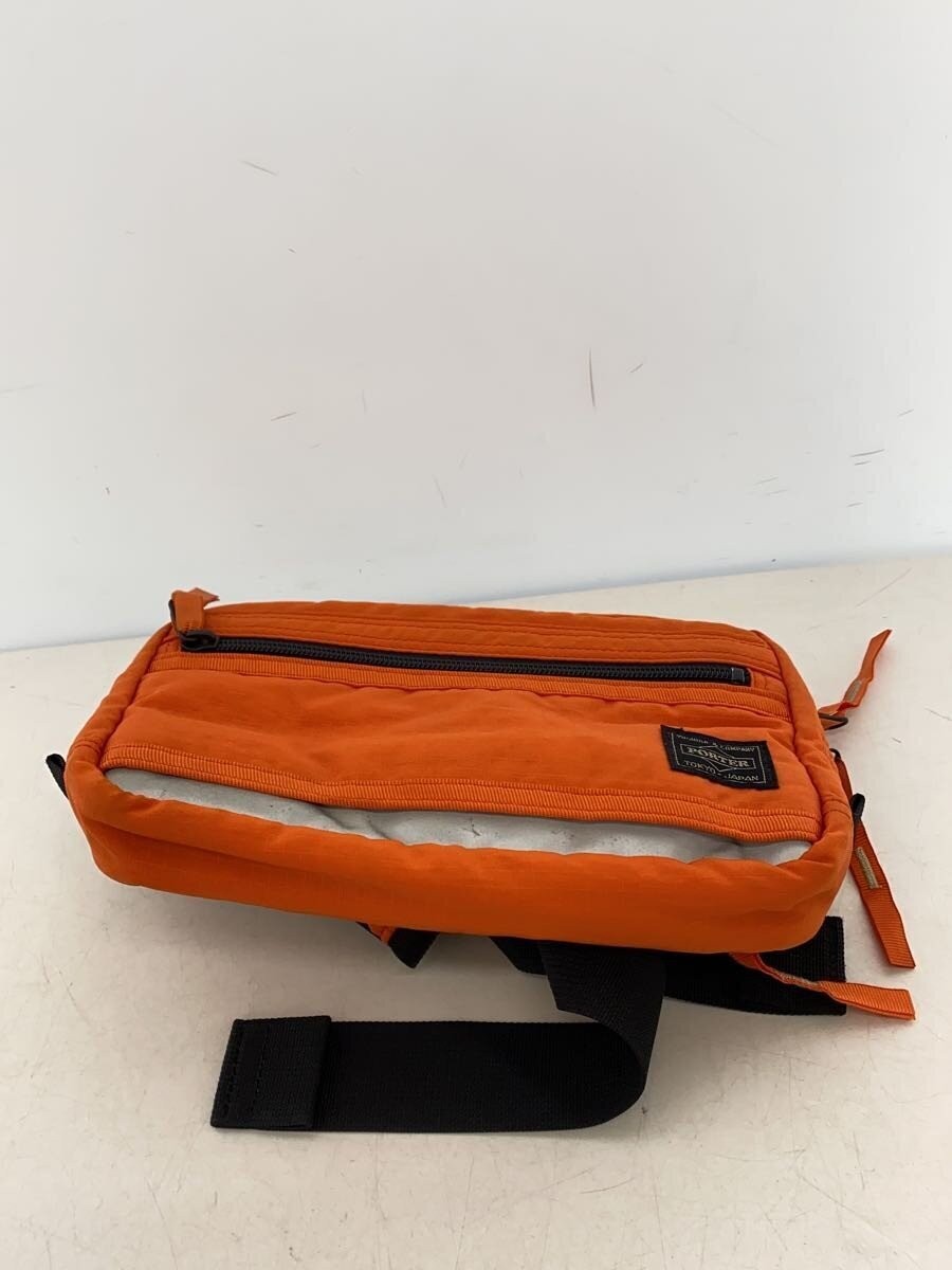 Authentic PORTER Waist Bag Orange 13cm x 22cm Hands-Free Belt Pack