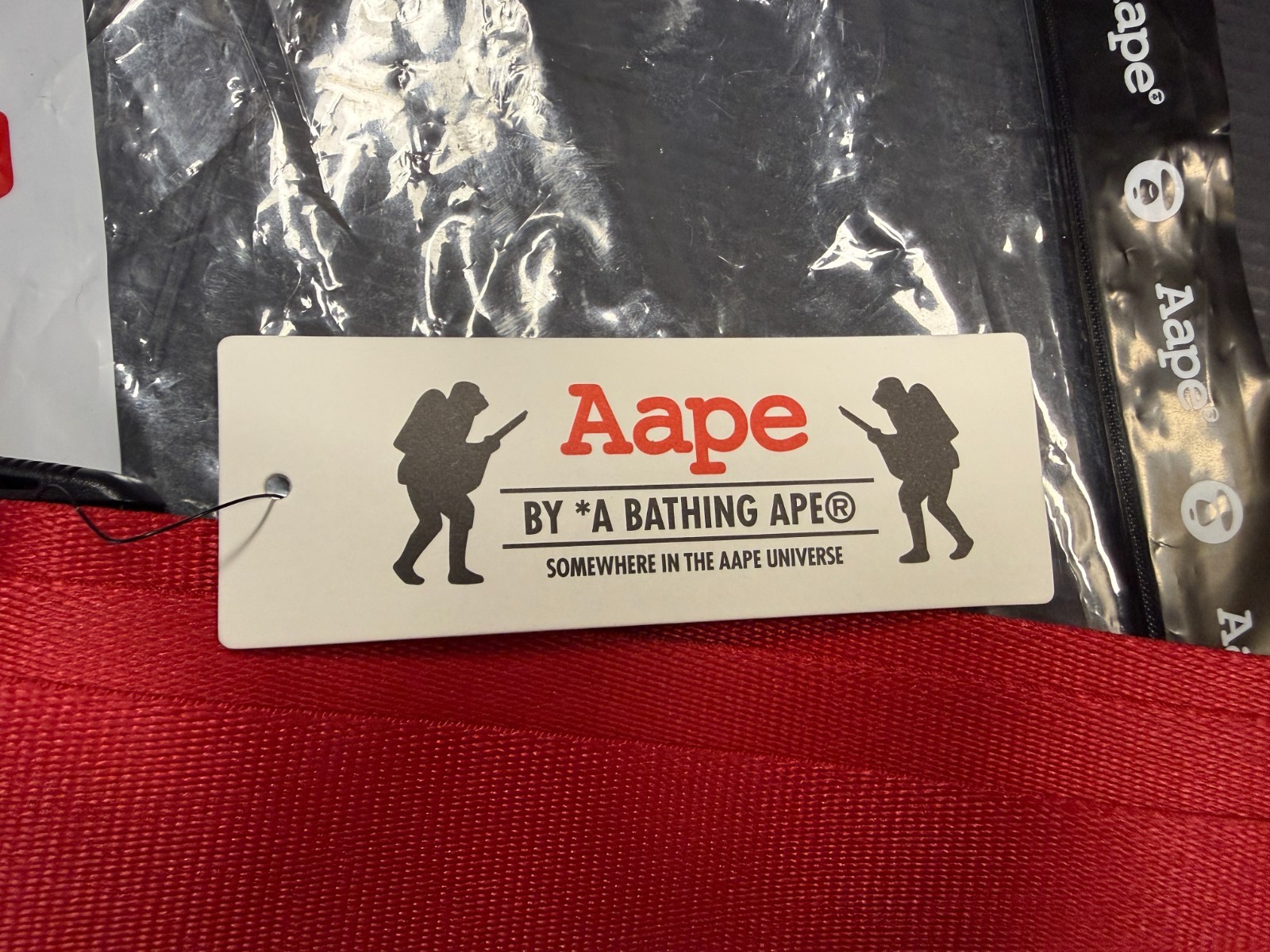 AAPE By A Bathing Ape BAPE Luggage Strap RED New in Bag w/tags