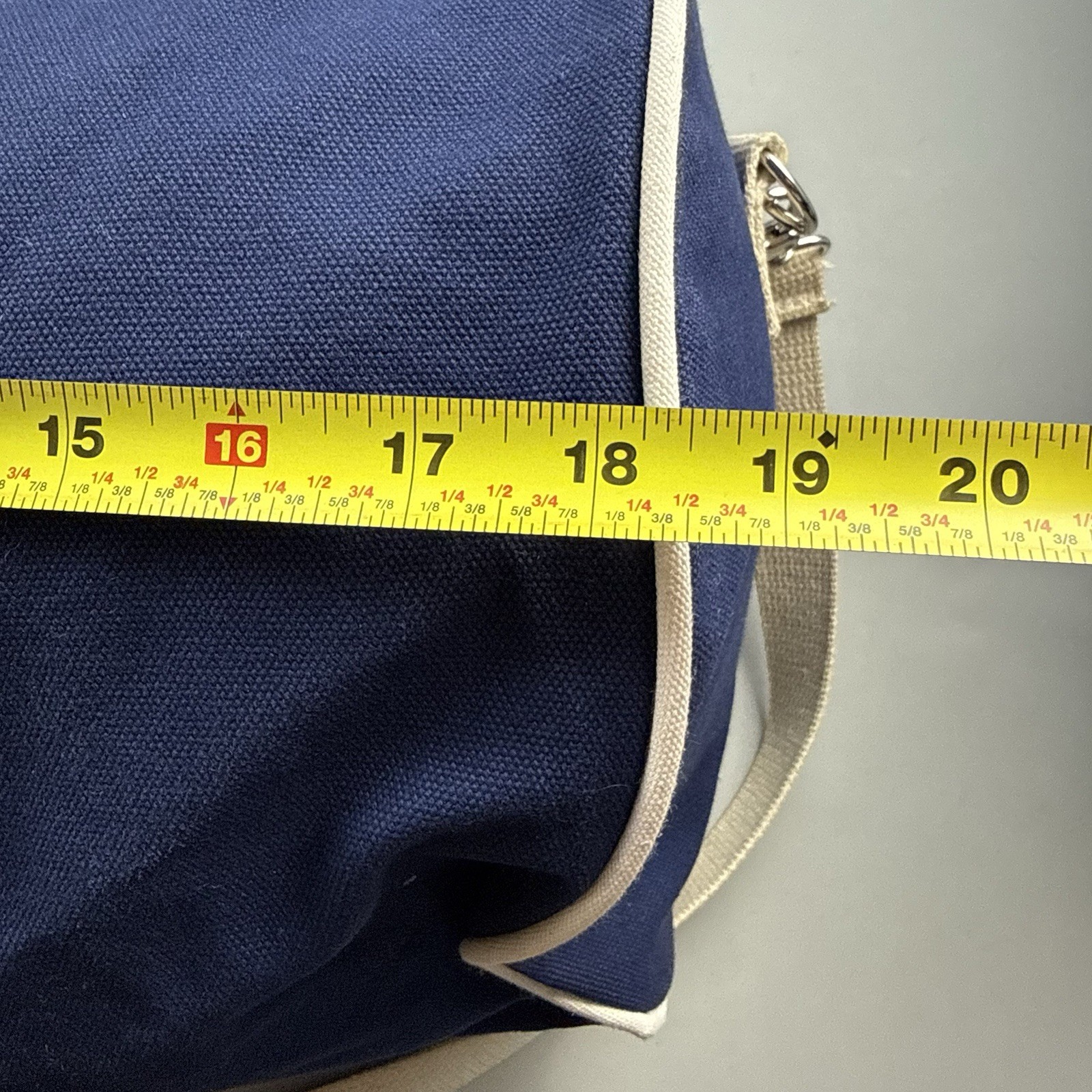 vtg 90s PepsiCo Pepsi Canvas Duffle Bag Blue White Logo Travel Gym Weekender