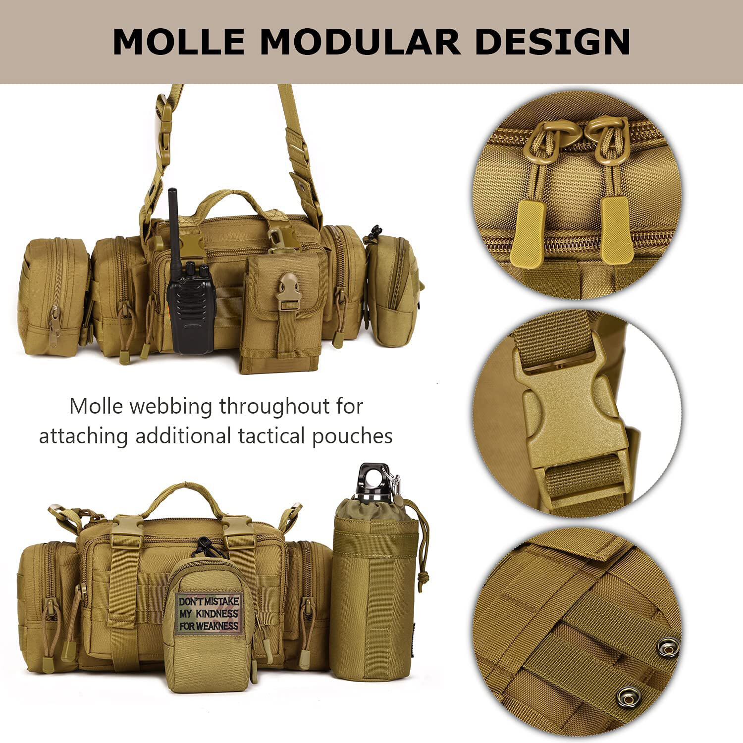 Outdoor Military Tactical Waist Pack Waterproof Camping Hiking Backpack Pouch US