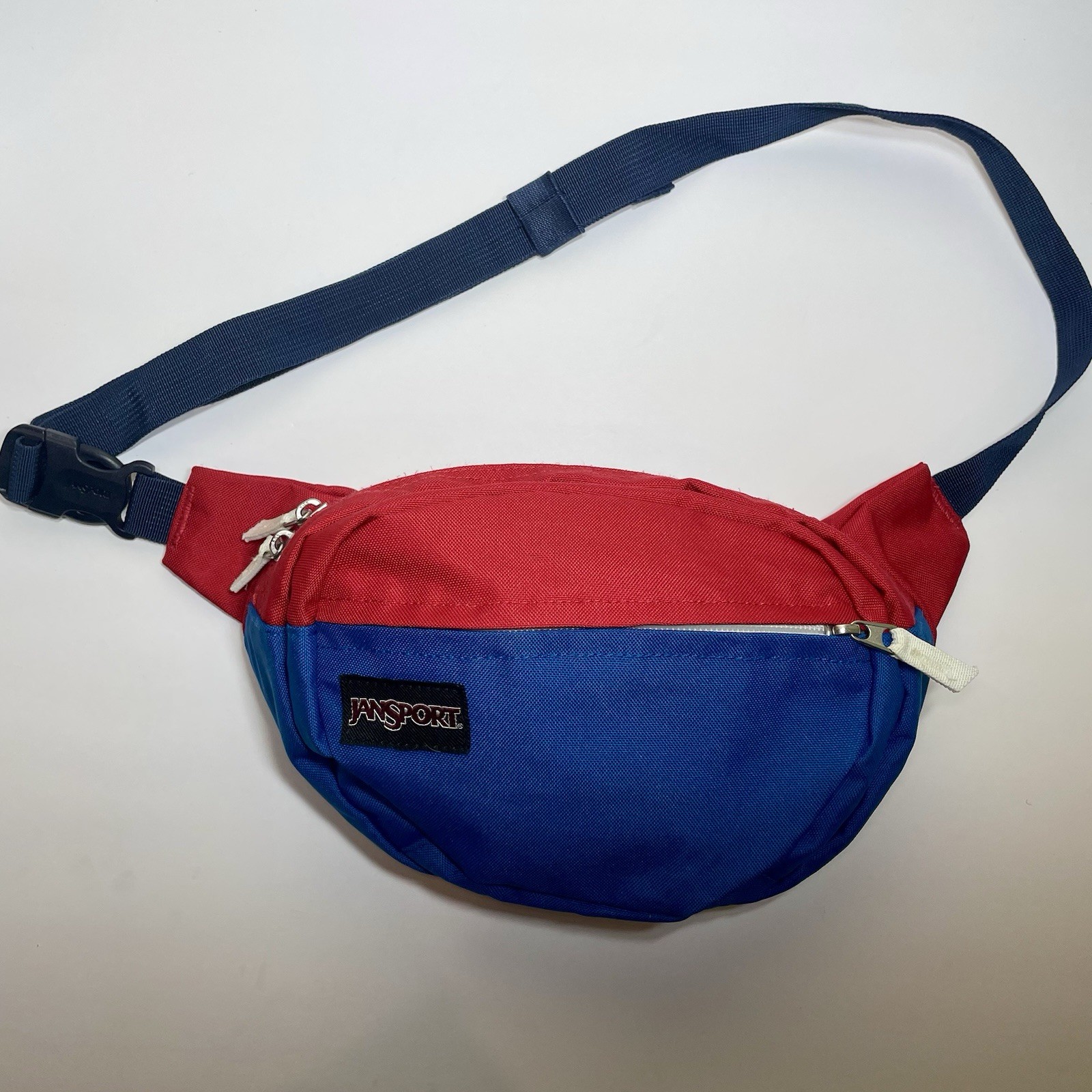 JanSport Unisex Red White and Blue Fanny Pack Crossbody Bag