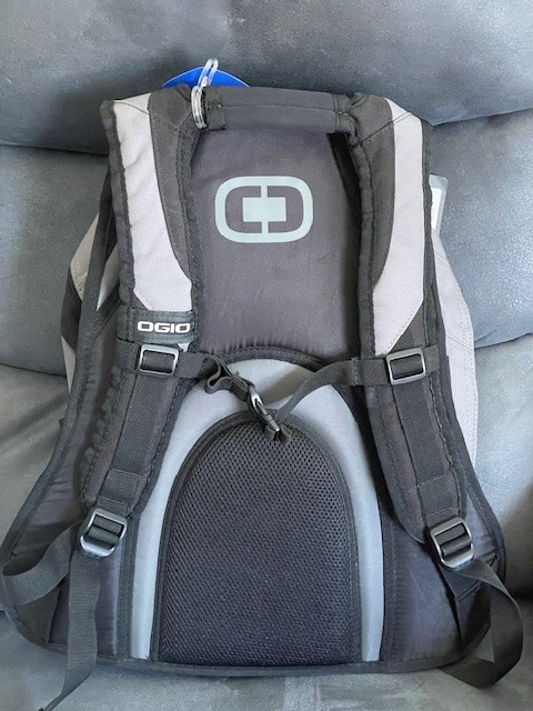 Ogio Fugitive 711113 Backpack New Laptop Audio Pocket TechSpecs Black Gray NWT