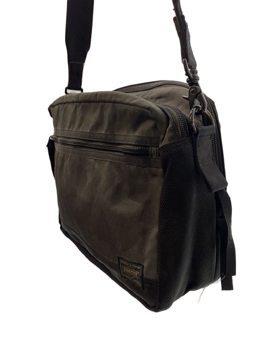 Authentic PORTER Nylon Shoulder Bag Black 9cm Depth 22cm Height 27.5cm Width