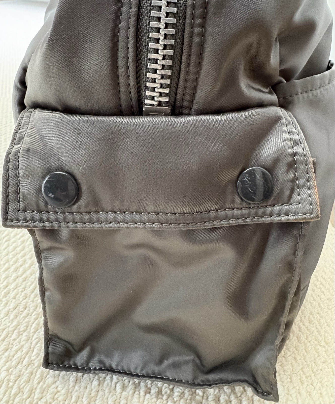 Yoshida PORTER TANKER Boston Bag (L) Nylon Silver Gray Japan 42cm×26cm×13cm
