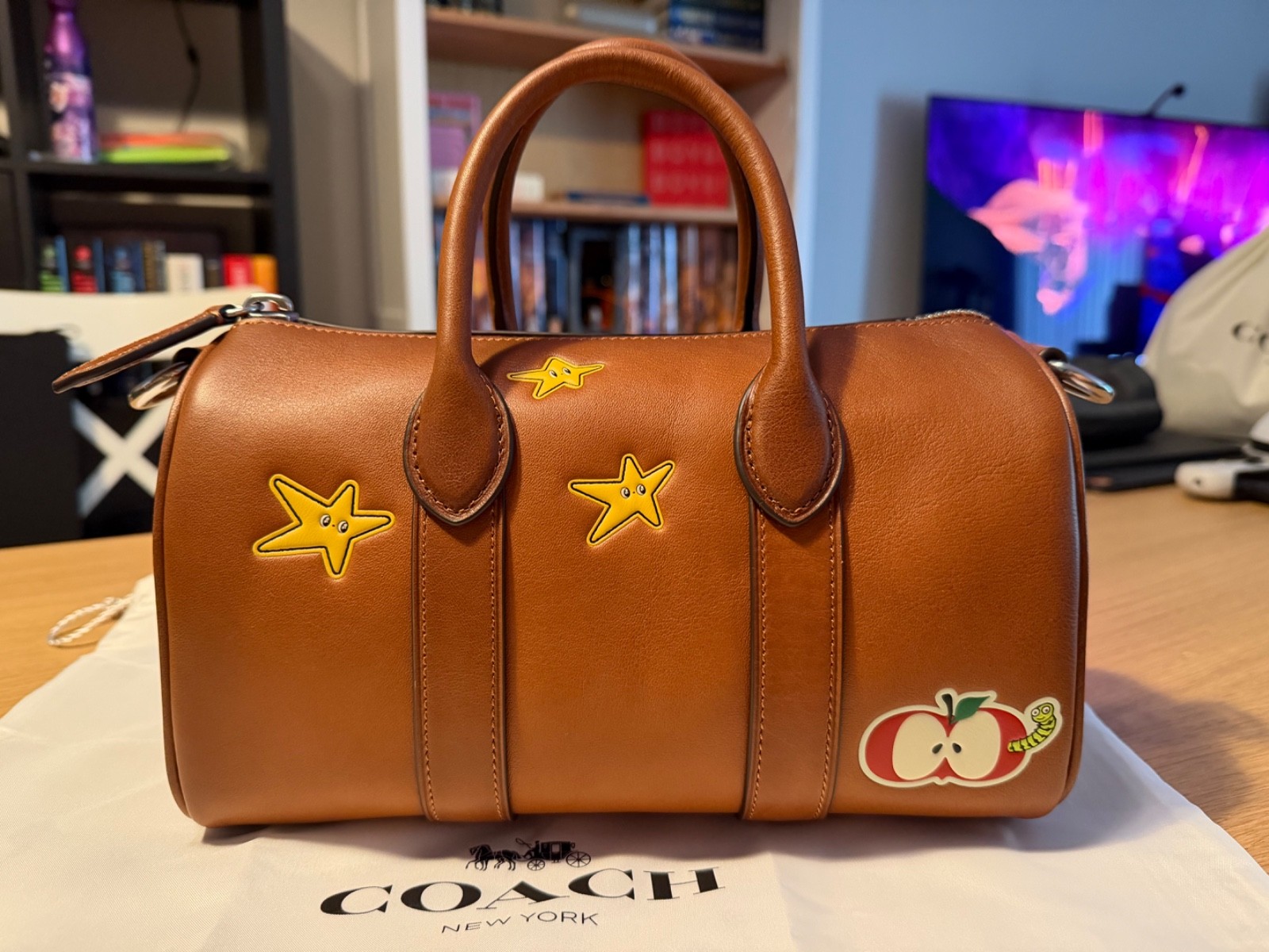 Coach X Brain Dead Compass Bag 25 Patches Crossbody Leather CES56 New
