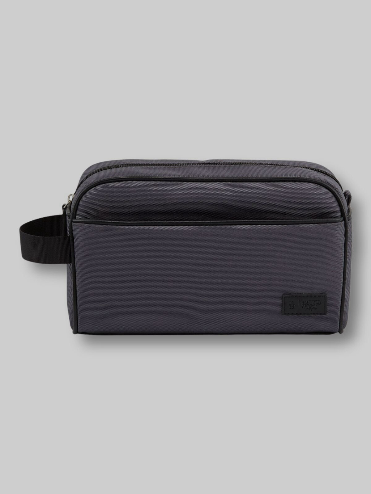 $52 Original Penguin Men’s Gray Fuax-Leather Travel Kit Bag