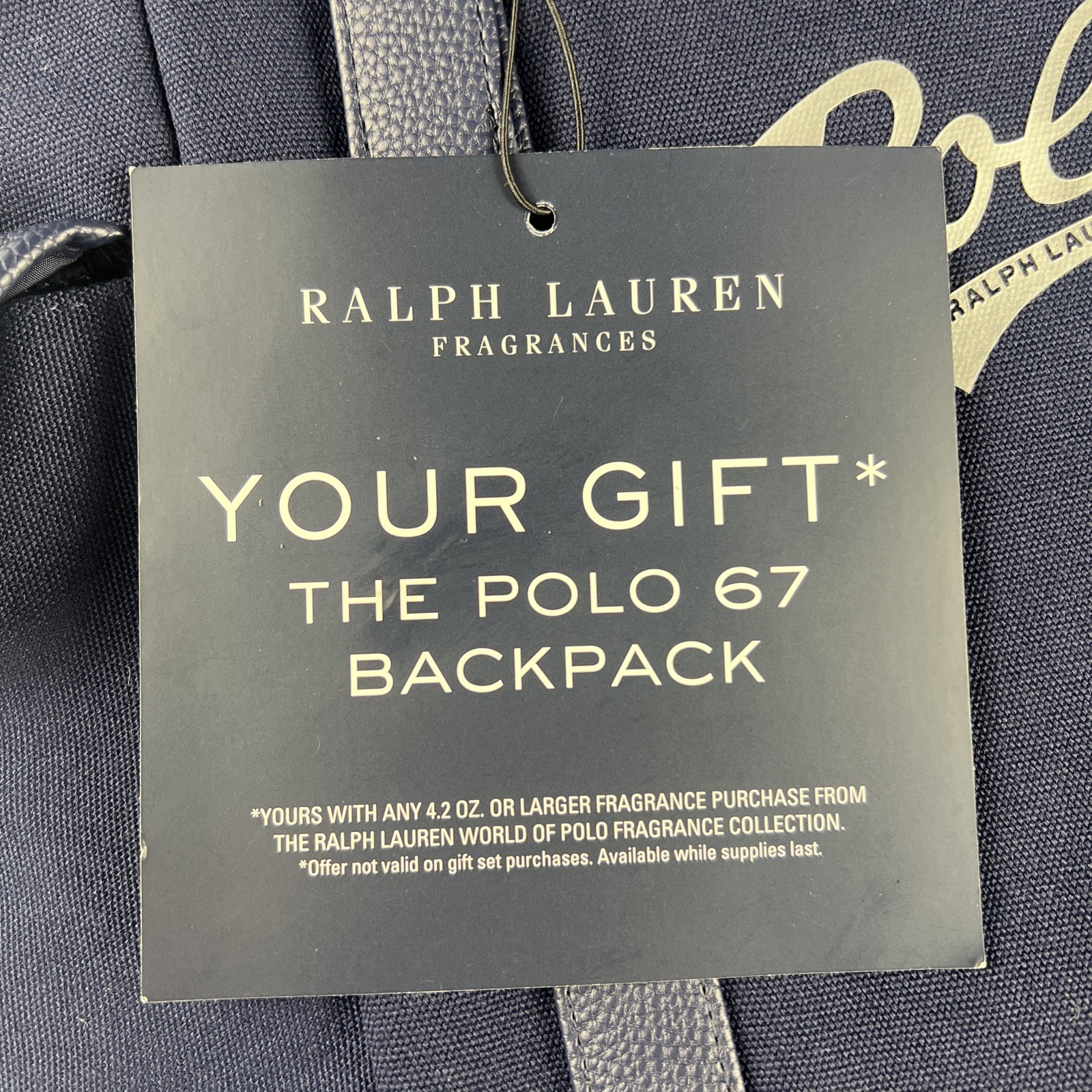 RALPH LAUREN Polo 67 Backpack Dark Blue School Gym Weekend Overnight Hiking Bag