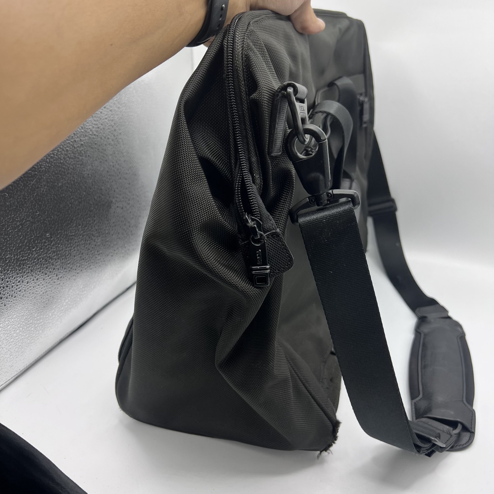 Tumi Alpha 2 Black 2-Way Framed Soft Duffel Bag