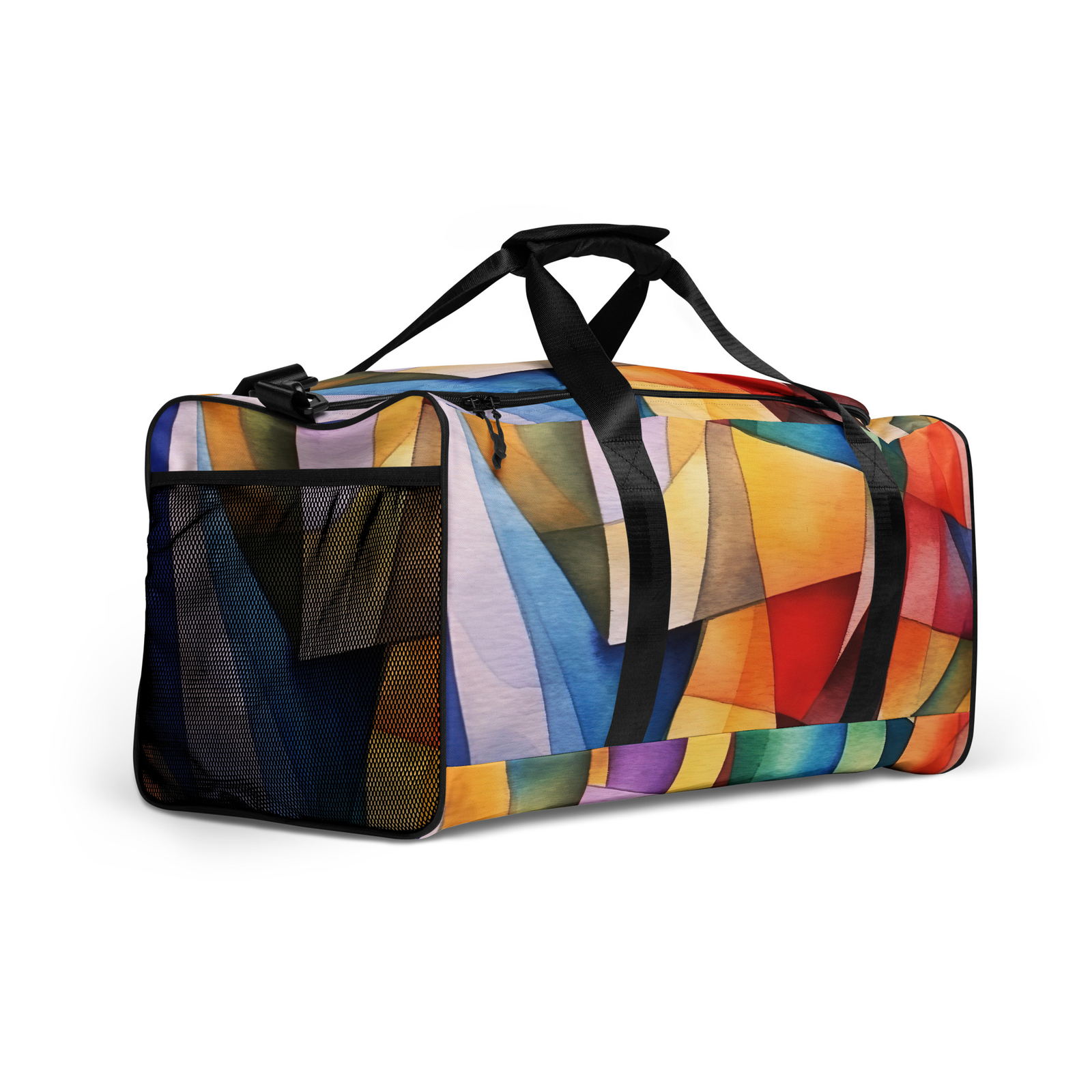 Duffle bag cubism pastel abstract