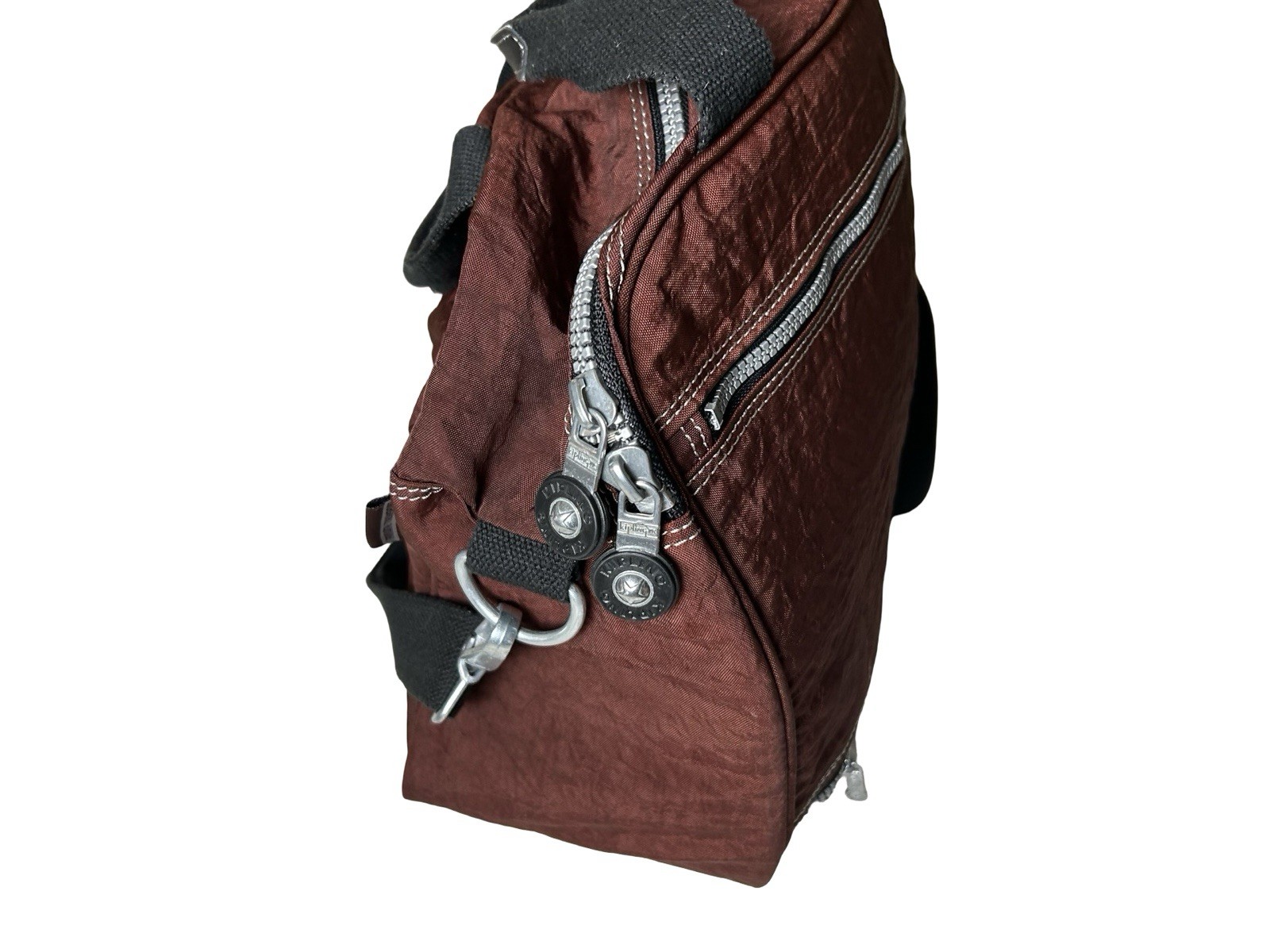 Kipling Weekender Bag 16” Unisex Burgundy Red Outer Pockets Crossbody Strap READ