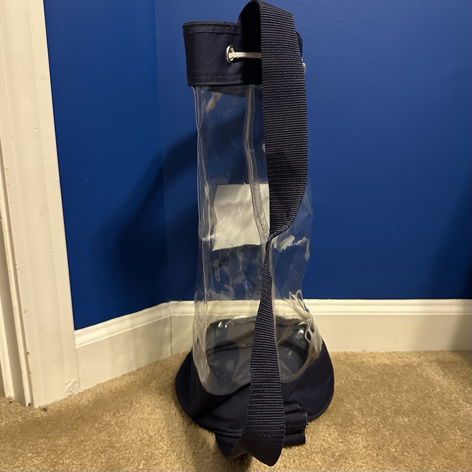 Vintage Tommy Hilfiger Clear Bag Flag Drawstring Straps Beach 90s VTG
