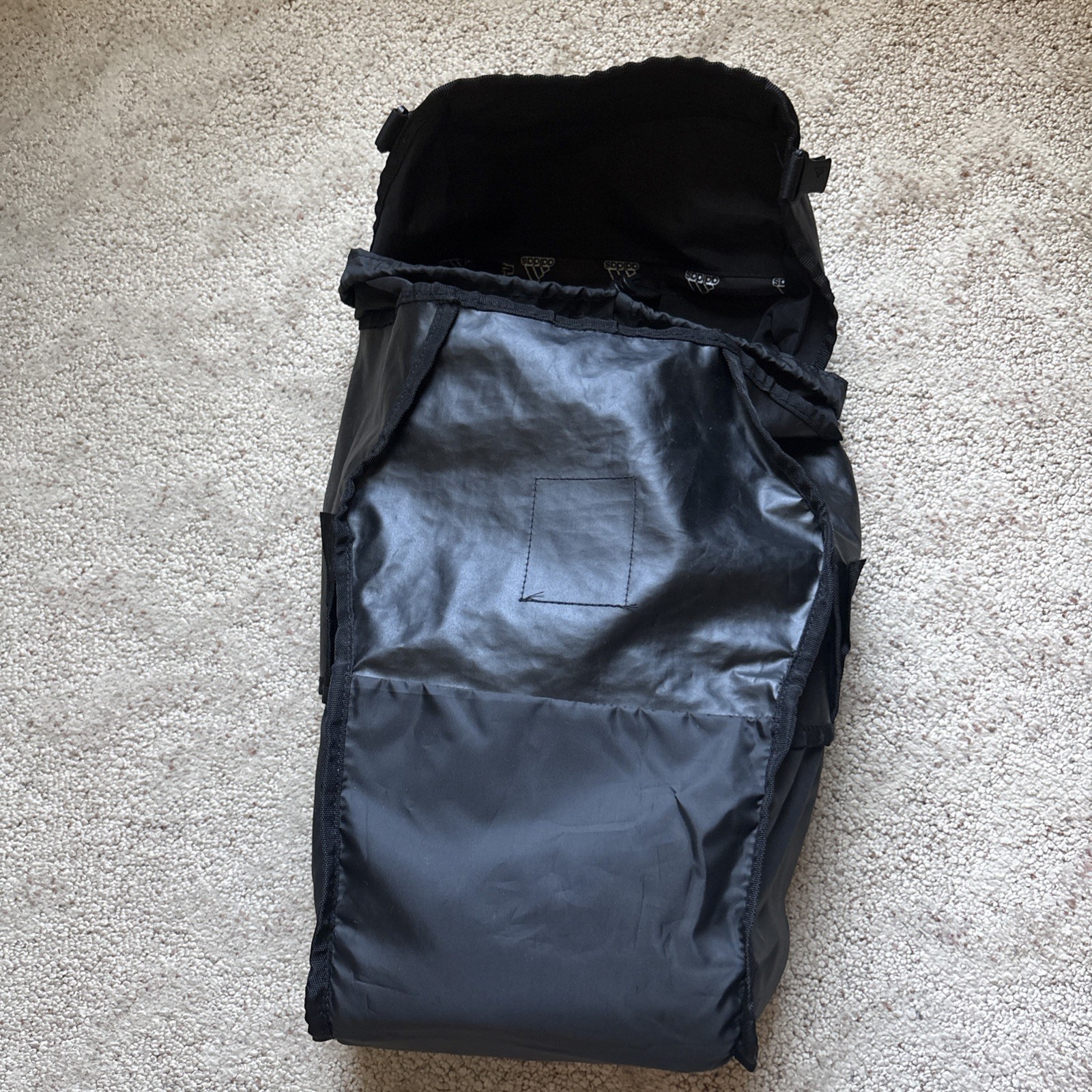 Adidas Bag Camper Backpack Black Zip Pocket Gym Bag Outdoor Camping Three Stripe