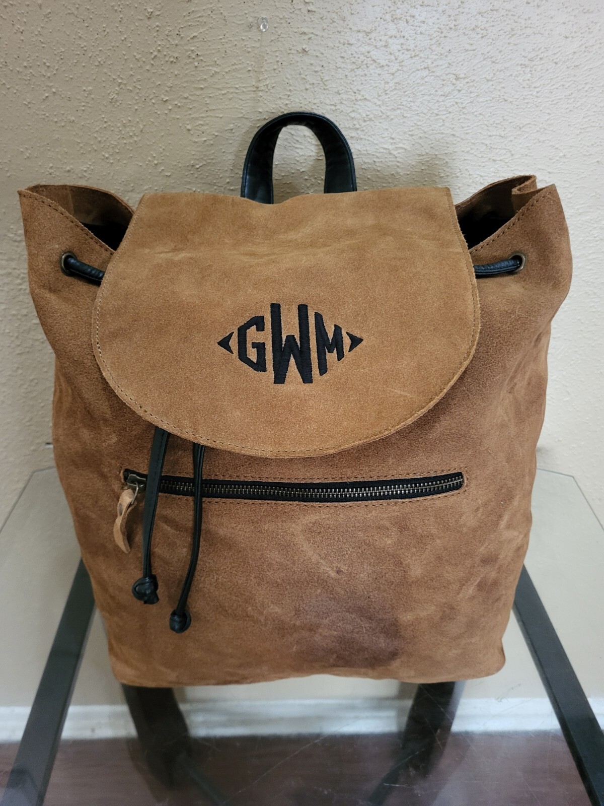 Mark &Graham Large Brown Suede Backpack. Condition Is Very Good.