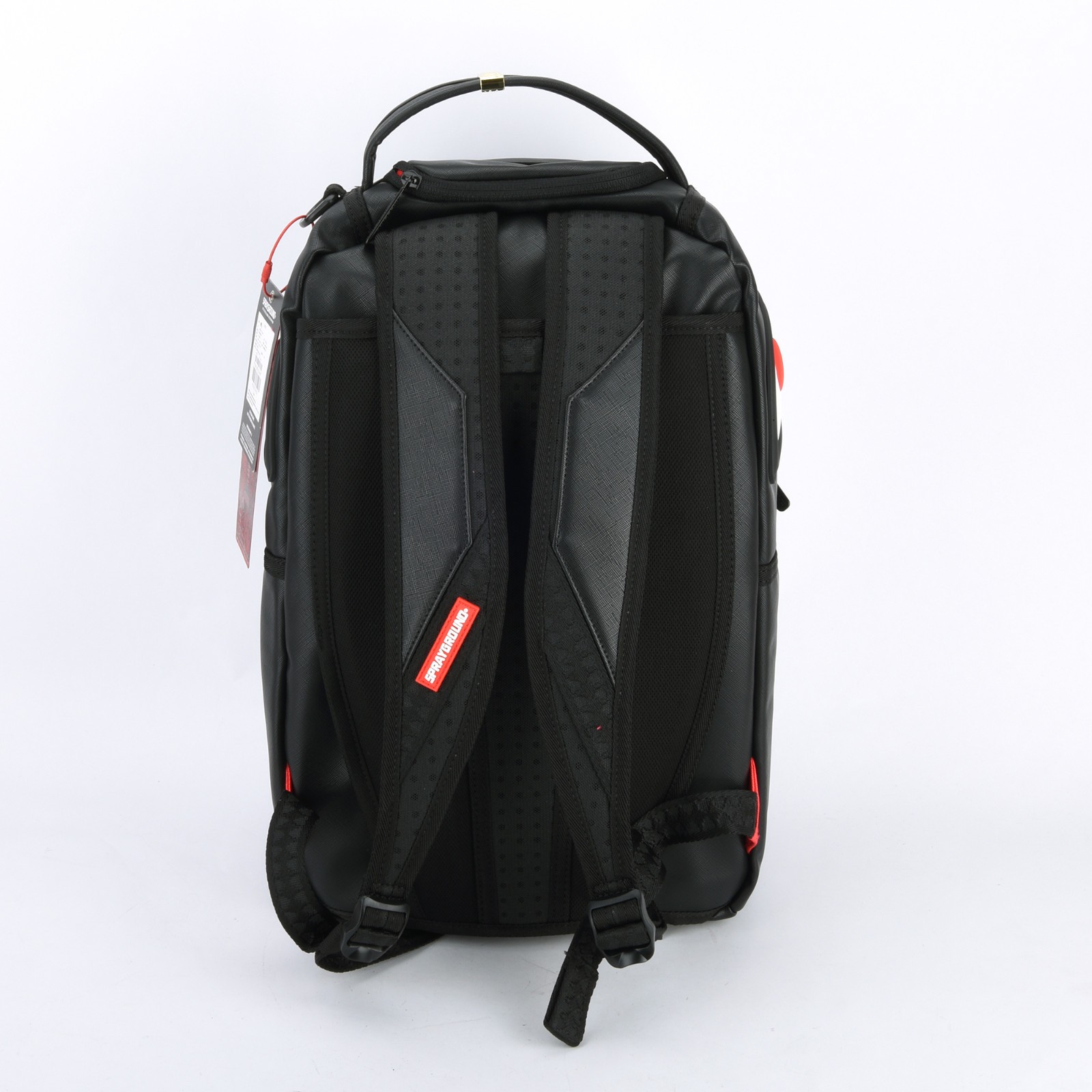 Sprayground Shark Big Bite Lucid Clear Shark Bite Bag zipper Backpack Black
