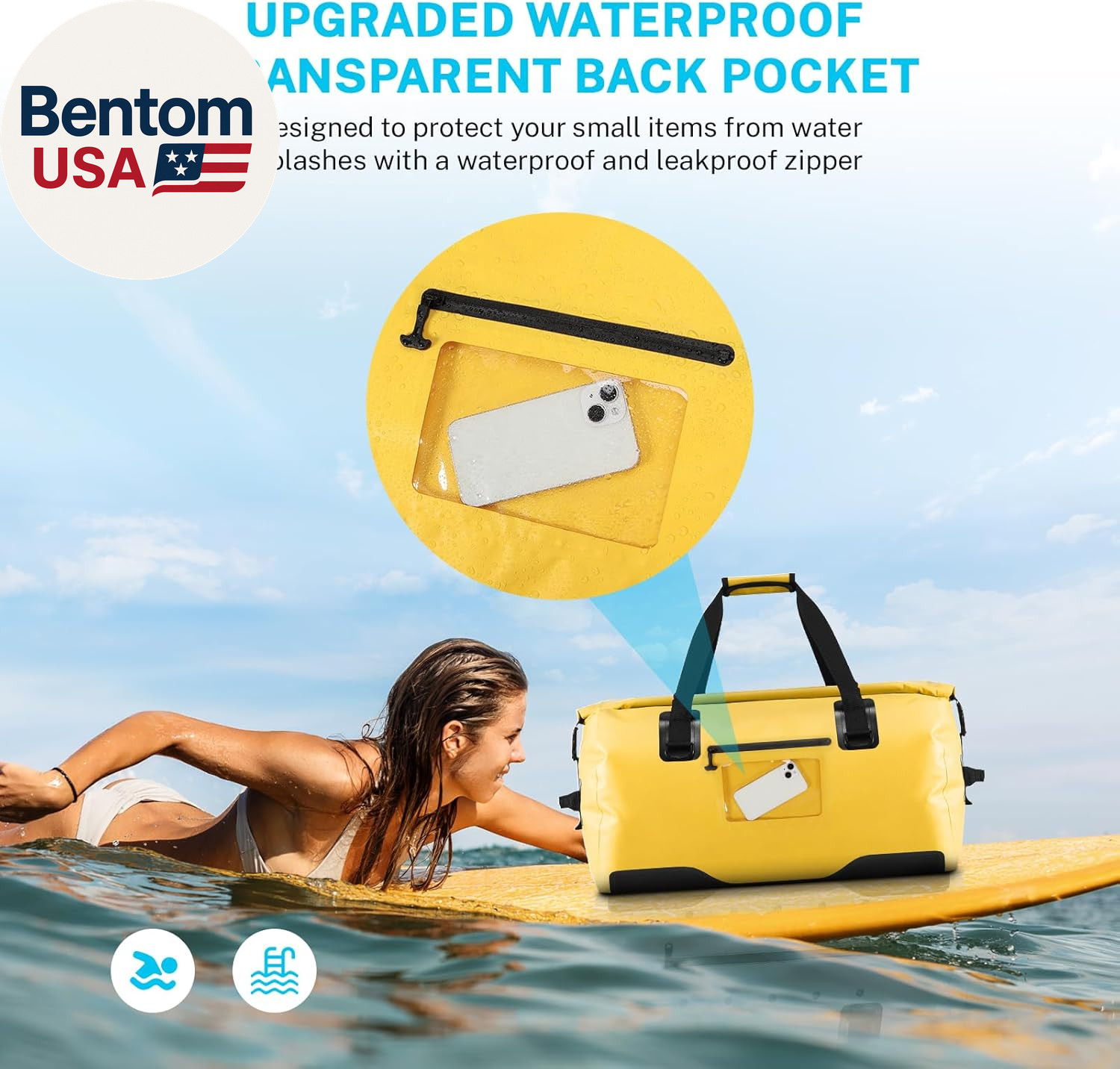 Extra Large Waterproof Duffle Travel Dry Duffel Bag Heavy Duty Bag with Durable