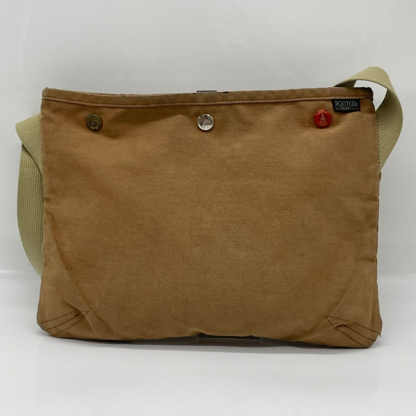PORTER COPPI Sacoche 571-09747 Shoulder Bag Camel Yoshida Kaban Used Japan t66