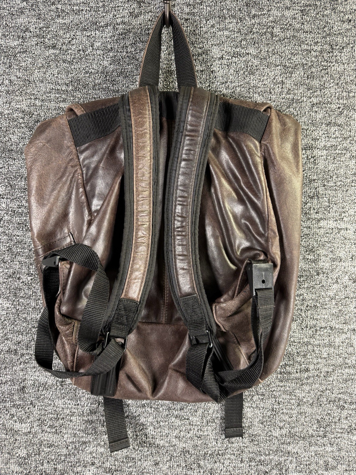 Wilsons Leather Black Leather Backpack Multiple Pockets Roomy Main Section