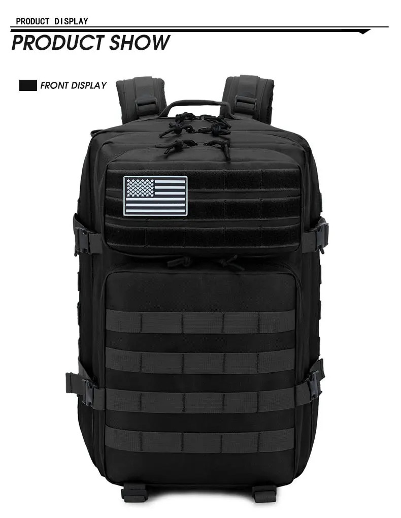 25L–45L Tactical Travel Backpack Men Waterproof Outdoor Sports Multi Bag