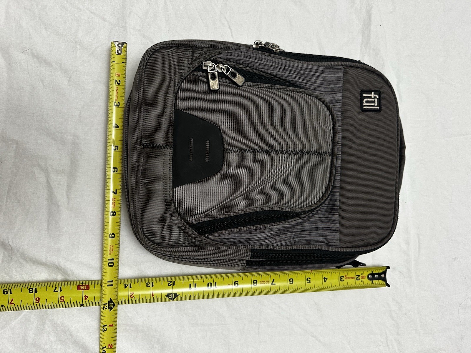 fūl Grey Messenger Bag Tablet Crossbody Shoulder Travel Tech Bag Blue Topo