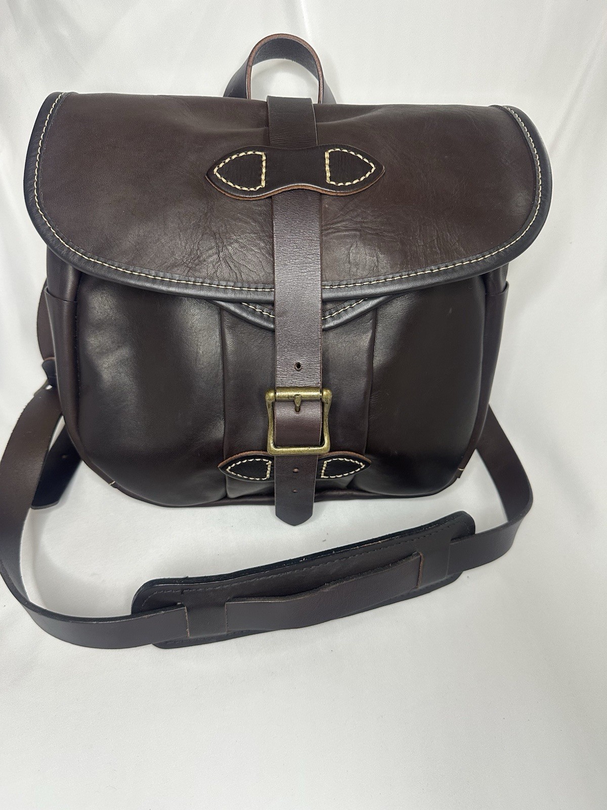 Filson Workshop Weatherproof Leather Small Field Bag Brown Rare USA