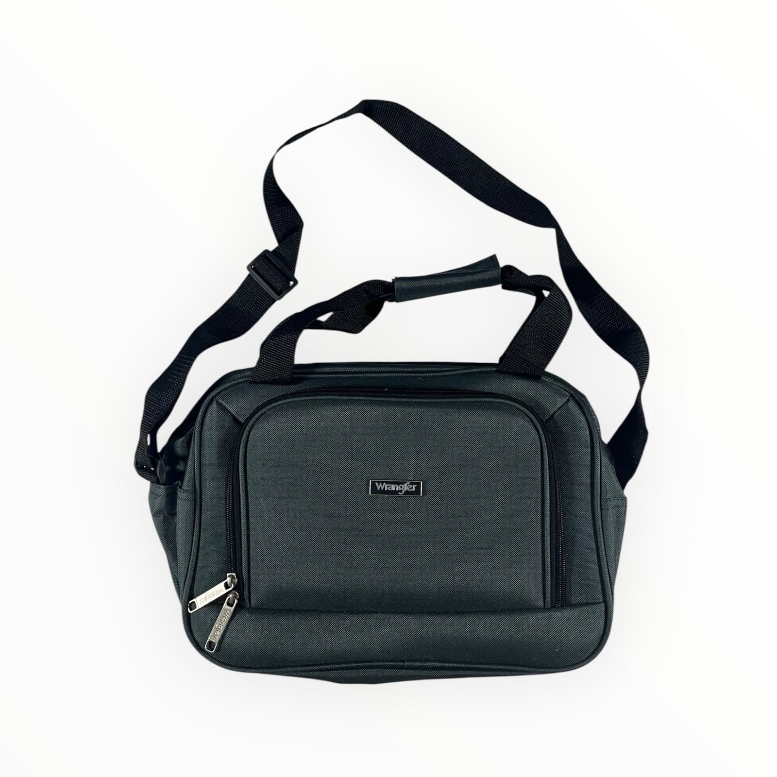 Wrangler Travel 14″ X 9″ Bag Duffle Shoulder Strap Carry Handles Dark Gray