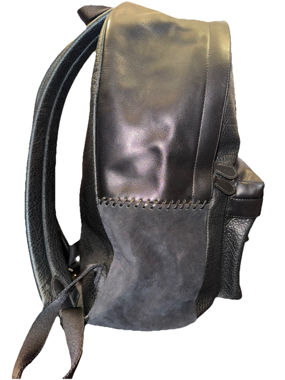 Coach Men’s QB/Black Mixed Buffalo-Embossed Leather Campus Backpack