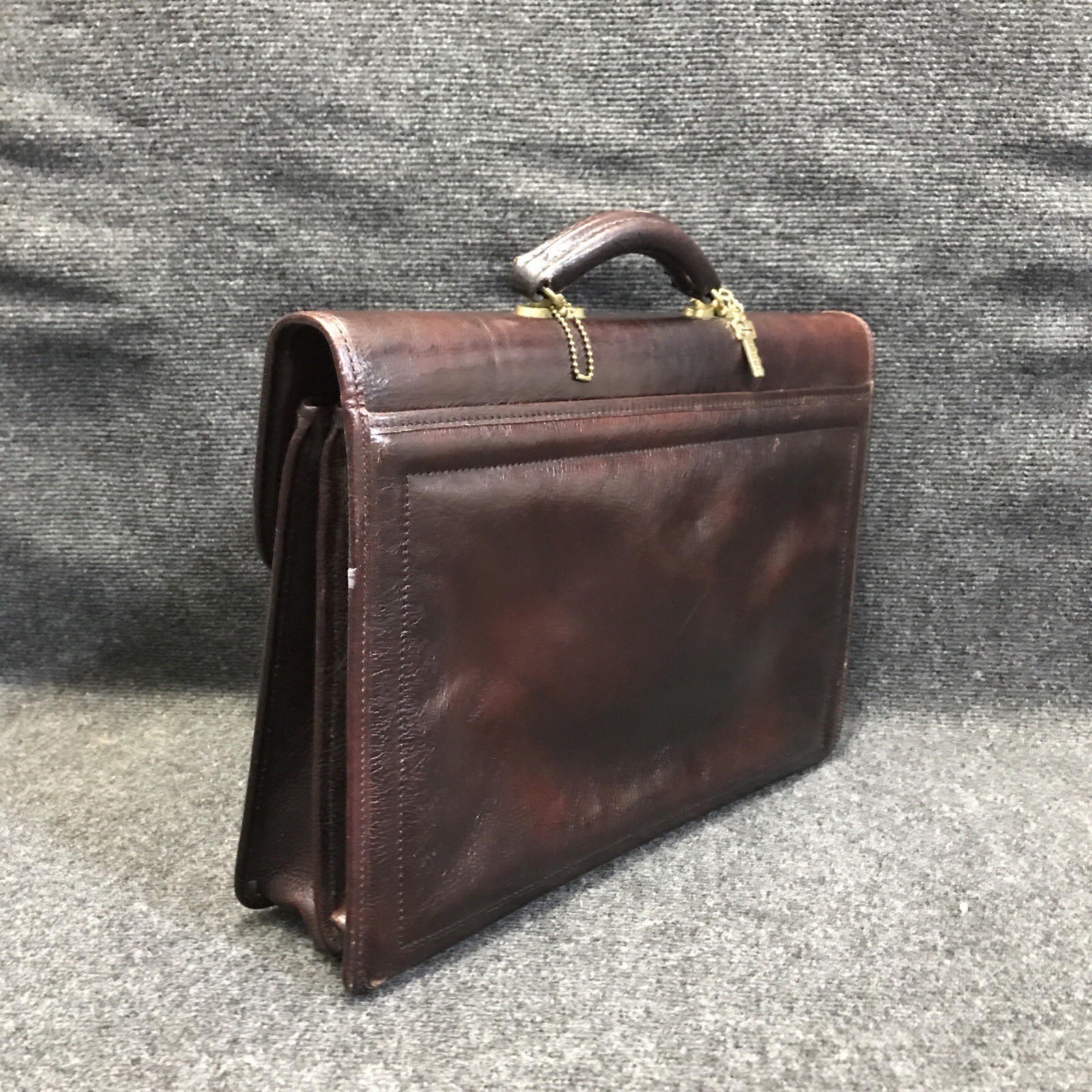 Jack Georges Elements Collection 4402 Burgundy Leather Double Gusset Briefcase