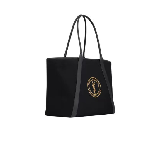 SAINT LAURENT Leather Tote Bag for Men Black 23.6*7.9*11.8 in