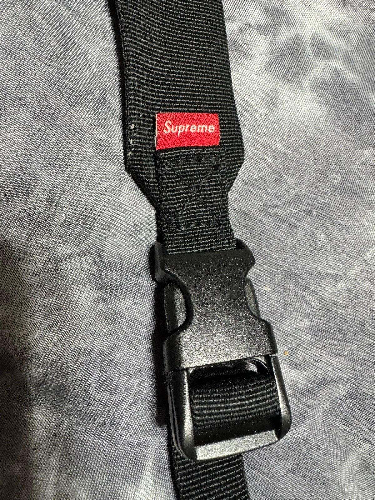 Supreme Sling Bag Black SS22, Adjustable Crossbody Sling Bag, Zippered Pockets.