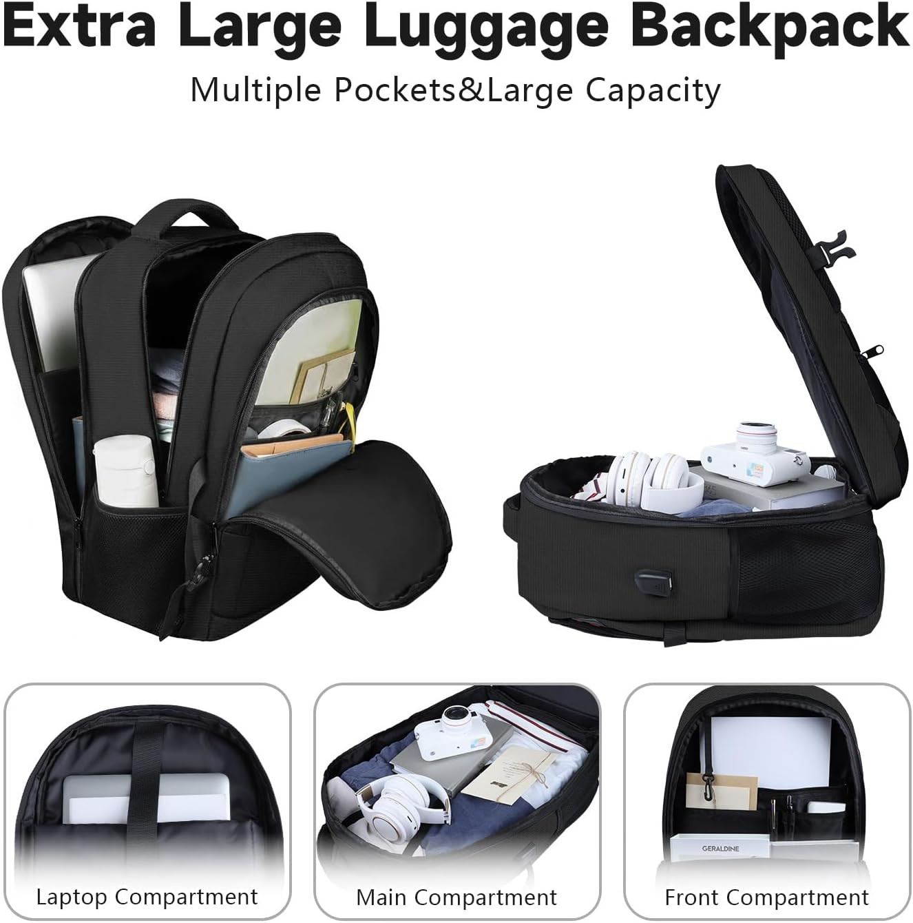 Travel Backpack, Large Carry on Backpack, 17 Inch Laptop Bag, Big Sturdy Tsa-Fri