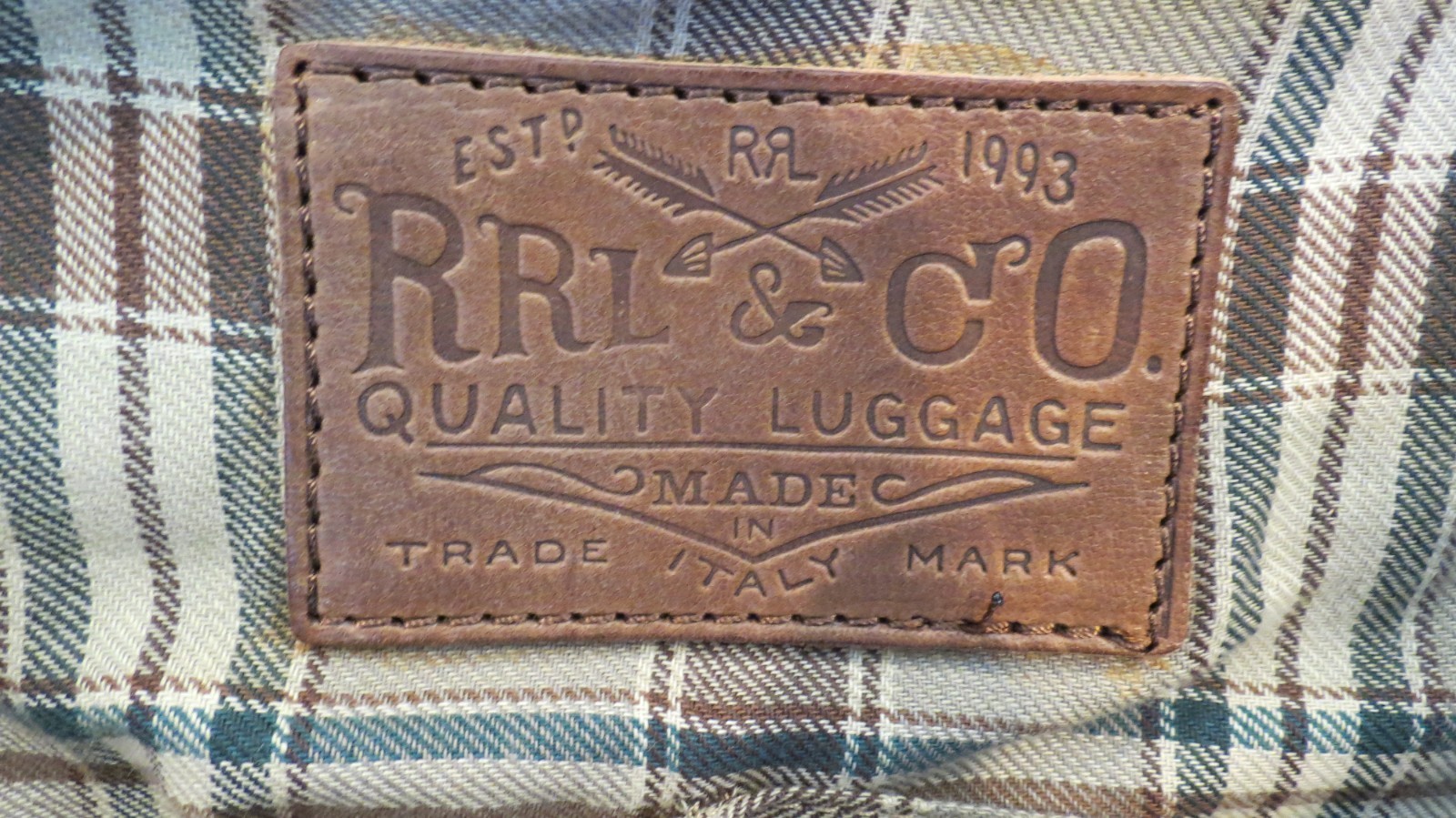 RRL & CO DISTRESSED LEATHER DUFFEL BAG MADE IN ITALY RALPH LAUREN
