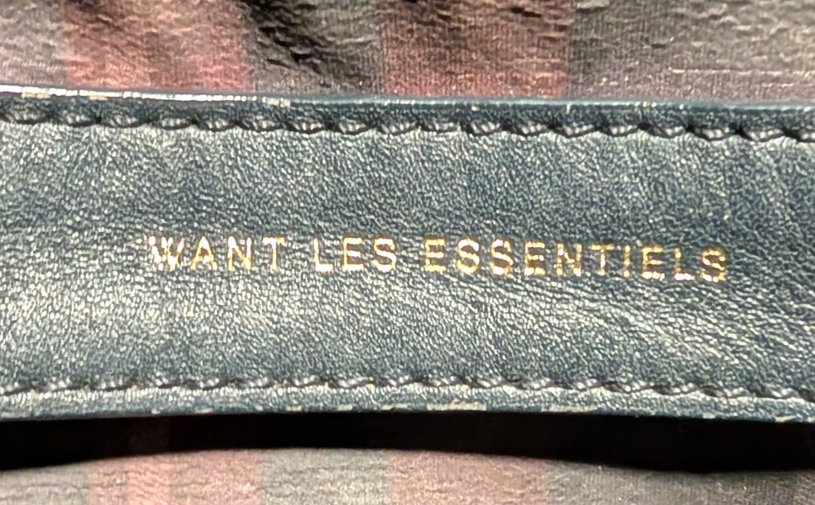 Tocoma – Want Les Essentials Waist Bag – Blue Plaid – Leather & Cotton
