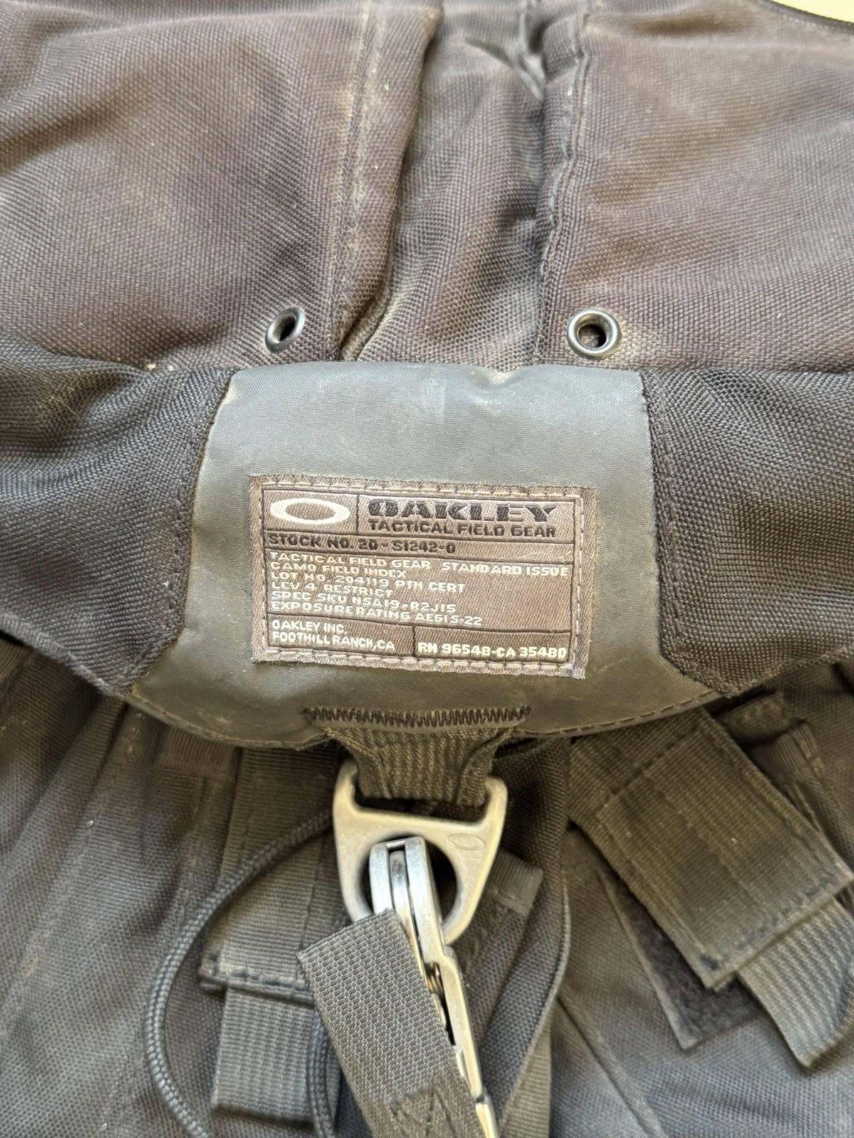 VERY RARE! Oakley AP Mechanism Backpack Black Vintage Tactical Field Gear