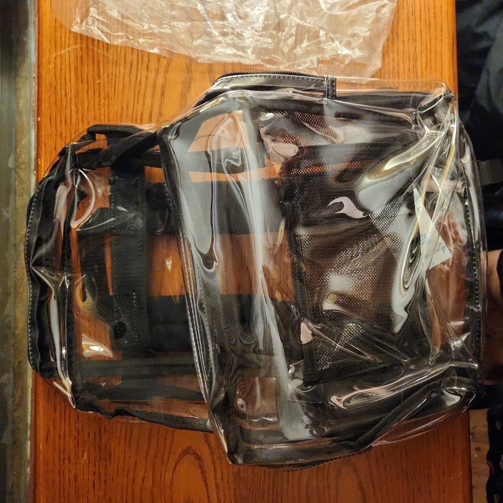 Backpack Clear 12 Inch X 10 Inch Black Straps Great For Concerts.