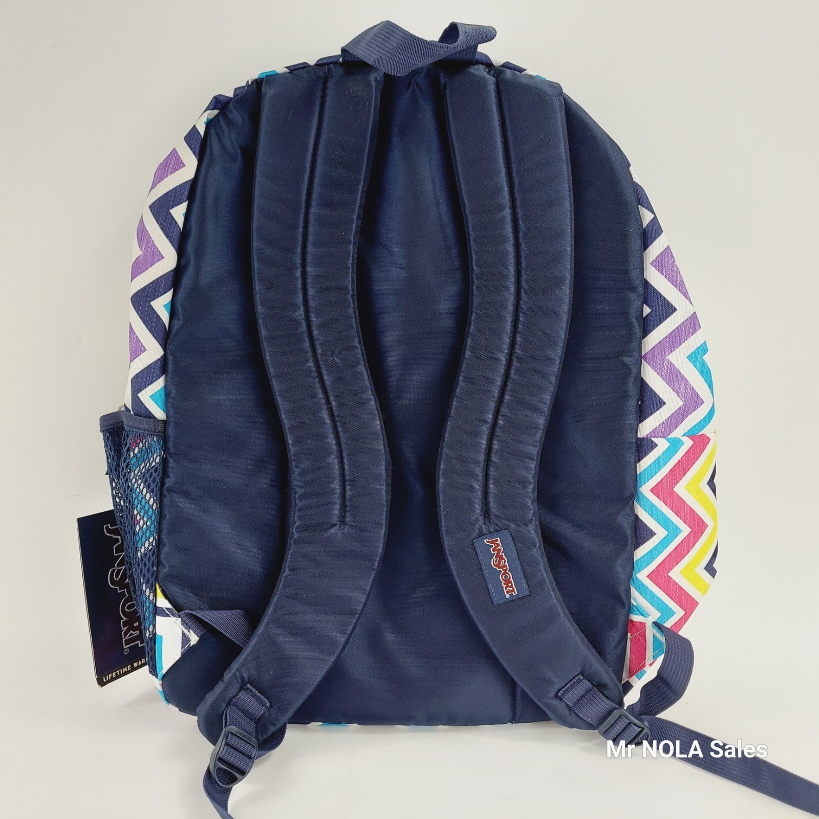 JANSPORT Colorful Rainbow Chevron Large Student Schoolbag School Book Bag (NEW)