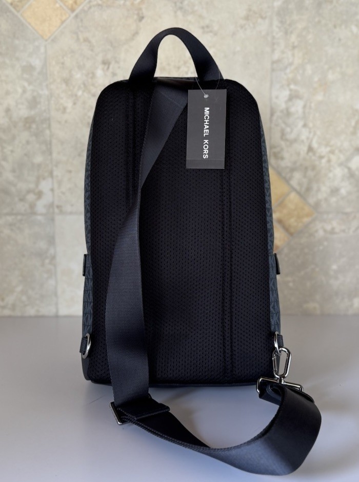 MICHAEL KORS COOPER COMMUTER SLING PACK BACKPACK MK ADMIRAL/PALE BLUE