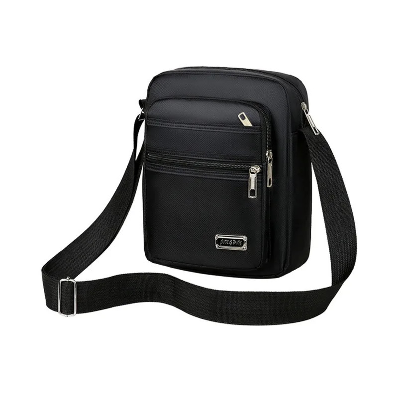 Men’s Nylon Shoulder Bag Business Leisure Large Capacity Portable Handbag Multi