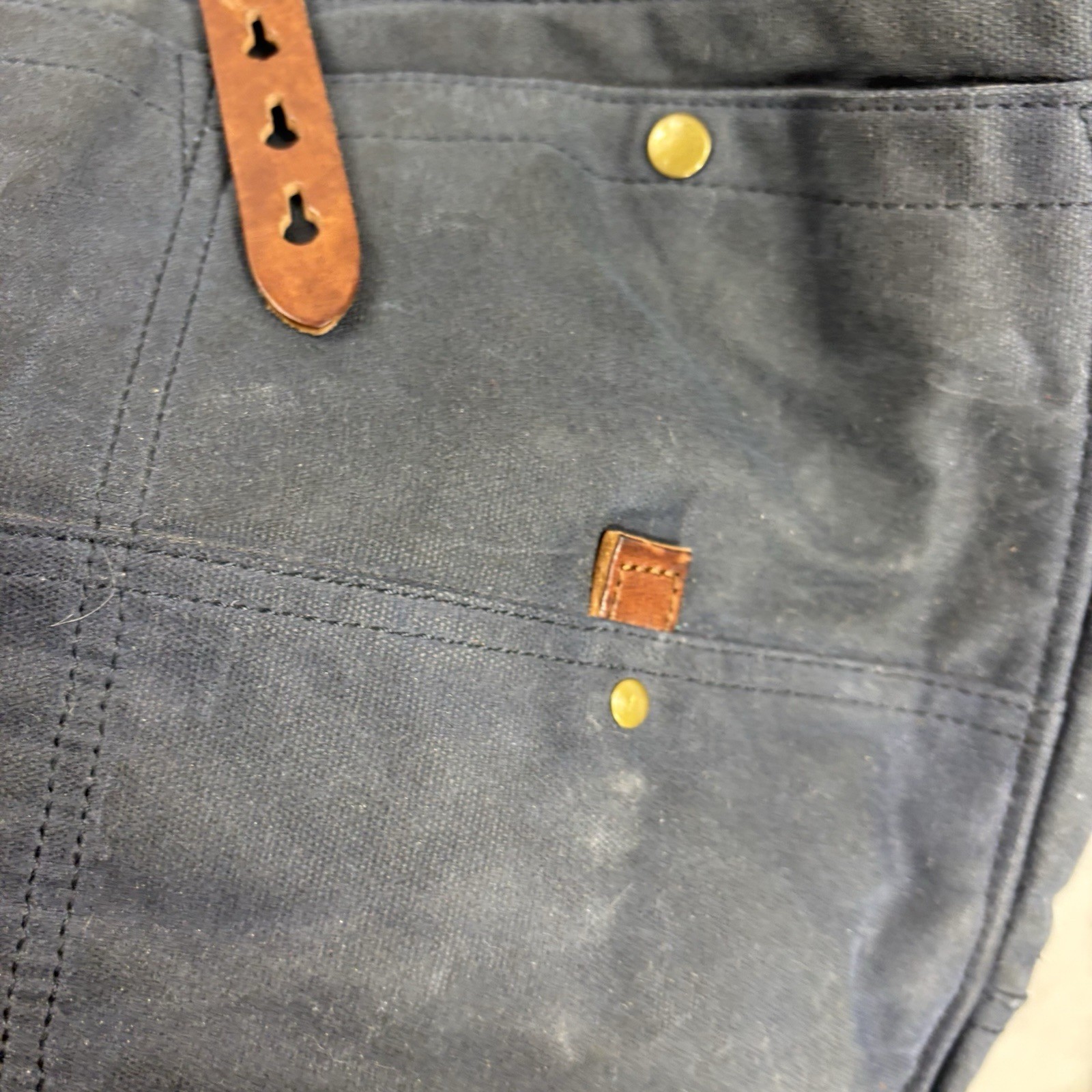 J Crew Dry Goods Abingdon Waxed Canvas Messenger Bag Cotton Leather Shoulder Bag